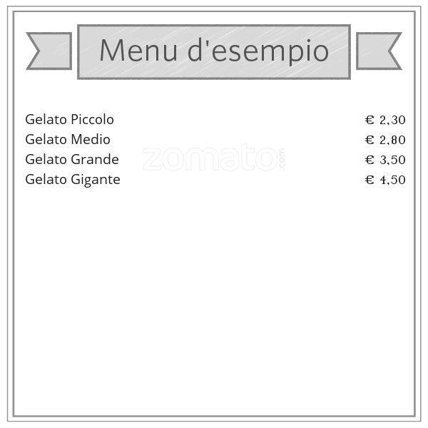 Menu di Gelarte 