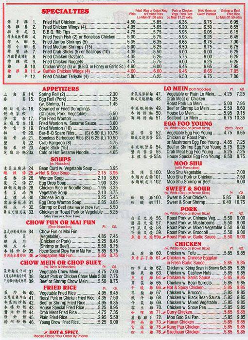 New Win Shing Chinese Food Menu Urbanspoon/Zomato