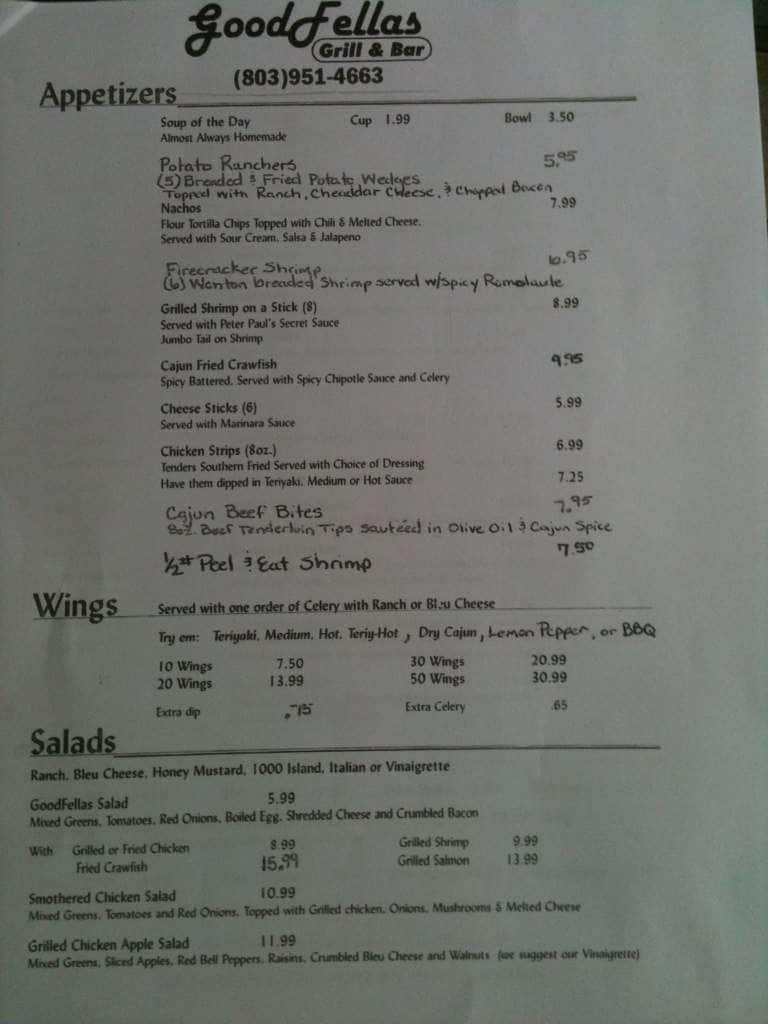 Goodfellas Grill & Bar Menu Urbanspoon/Zomato