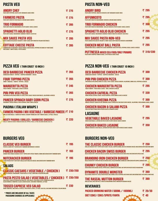 Pasta Factory Menu, Menu for Pasta Factory, Nagawara, Bangalore Zomato