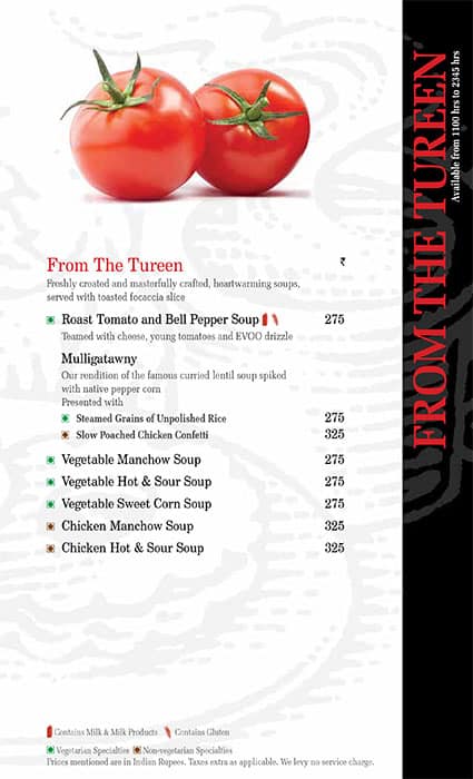 Pavilion 75 - WelcomHotel Dwarka menu