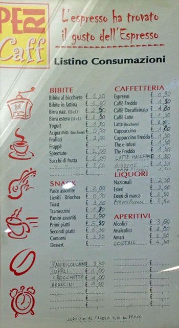 Menu di Rasty Sas 