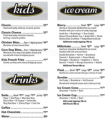 Burger Boss menu