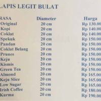 Harum Cake Menu Harum Cake Menu
