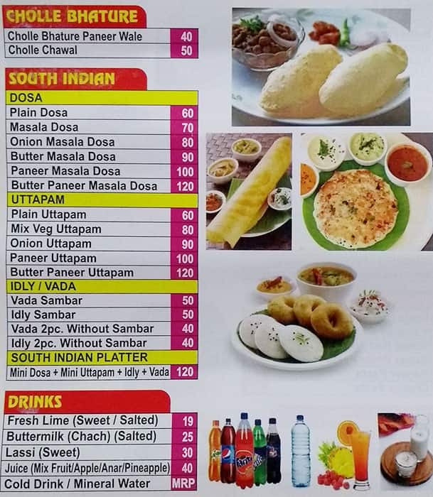 Menu of Easy Food Uttam Nagar New Delhi