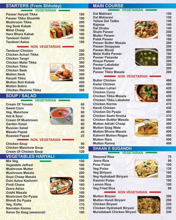 Silver Crown Menu, Menu for Silver Crown, Old Railway Road, Gurgaon ...