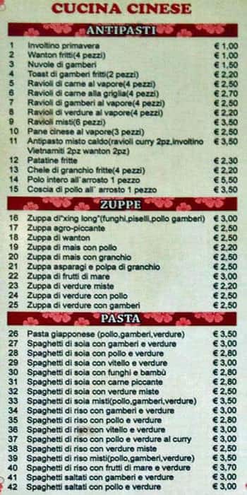 Menu di Xing Long 