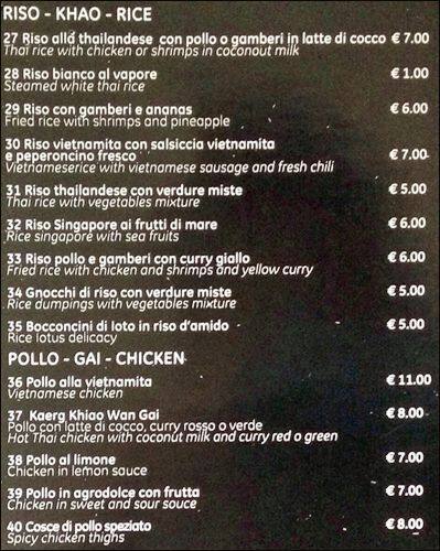 Menu di Go Thai Roma 