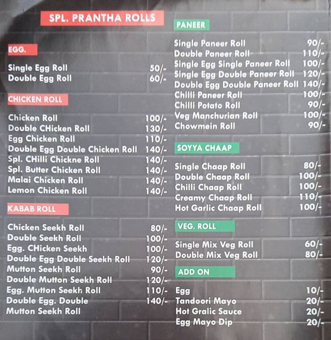 King Shawarma menu