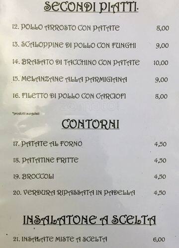 Dolceamaro Caffè Speisekarte