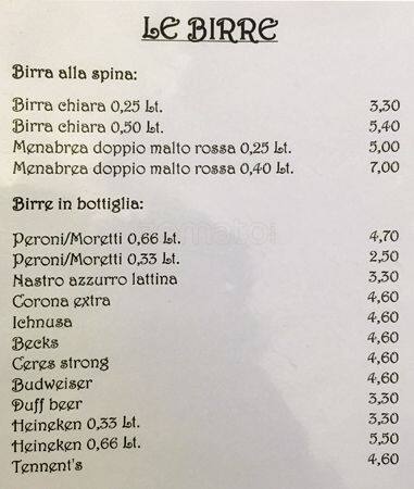 Dolceamaro Caffè Speisekarte