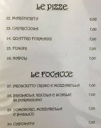 Dolceamaro Caffè Speisekarte