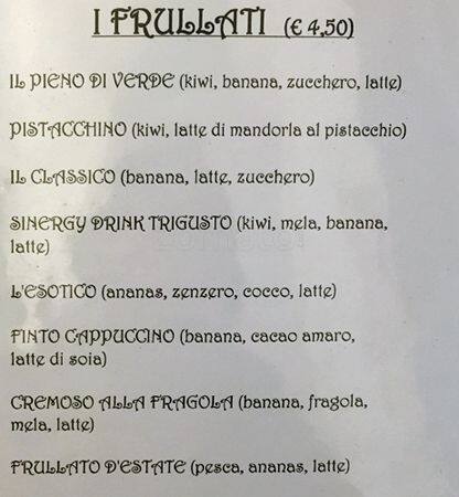 Dolceamaro Caffè Speisekarte