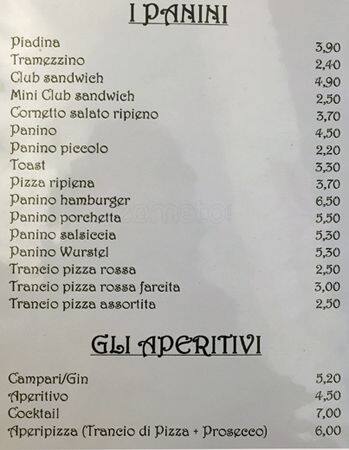 Dolceamaro Caffè Speisekarte