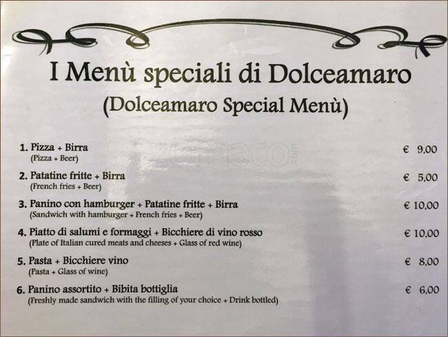 Dolceamaro Caffè Speisekarte
