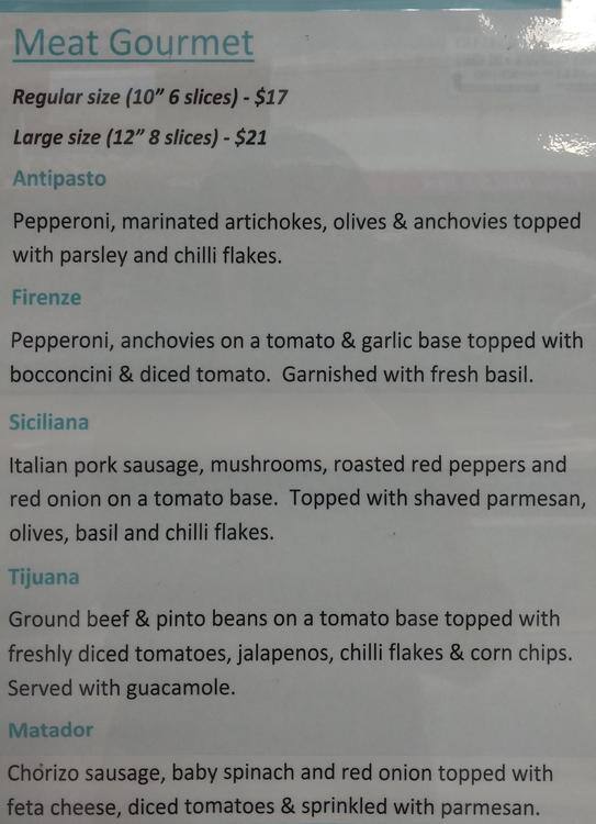 Gourmet Pizza Pantry Menu Menu For Gourmet Pizza Pantry