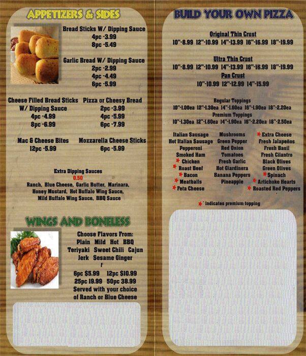 John and Eddie's Pizza Menu Urbanspoon/Zomato