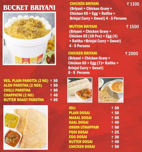 Menu at Chettinadu Kitchen, Chennai