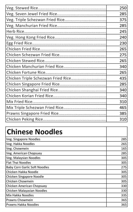 Satkar Family Restaurant & Bar menu