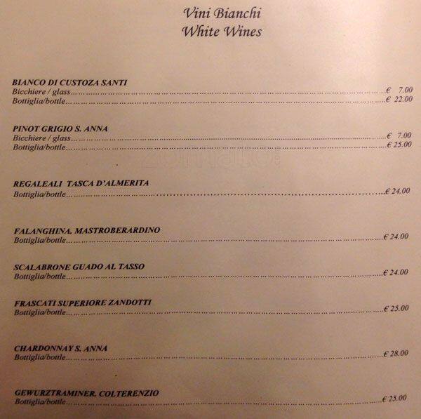 Menu di Mecenate Palace Hotel 