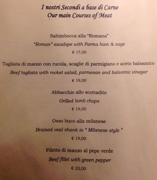 Menu di Mecenate Palace Hotel 