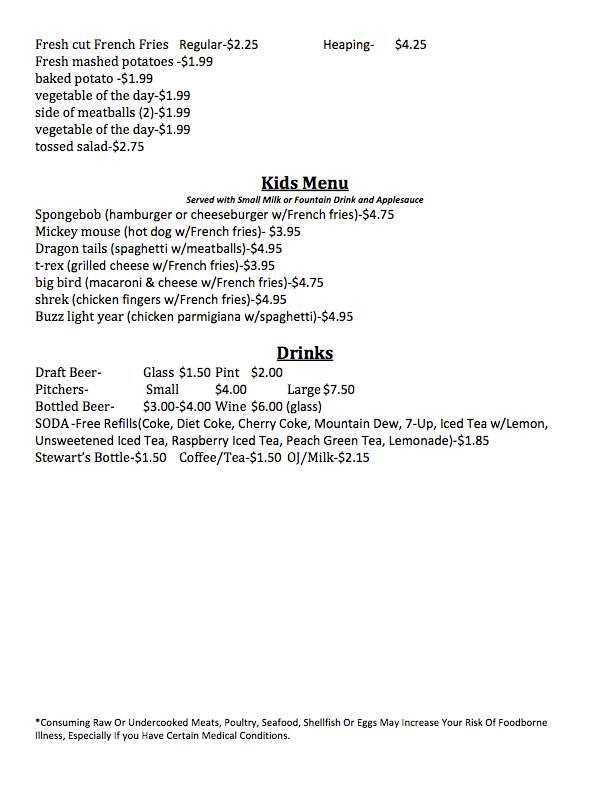 Menu at Slate Quarry Hotel pub & bar, Nazareth