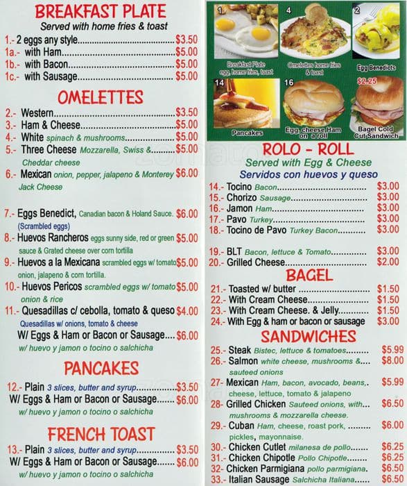 Mexican Food Menu Items In Spanish