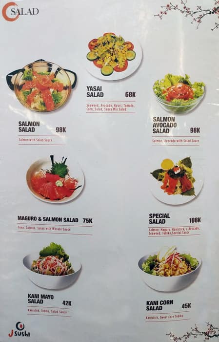 J Sushi Menu, Menu For J Sushi, Serpong, Tangerang - Zomato 