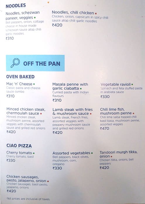 Express Café - Holiday Inn Express menu