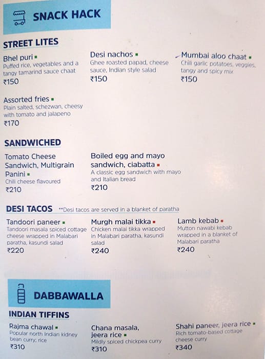 Express Café - Holiday Inn Express menu