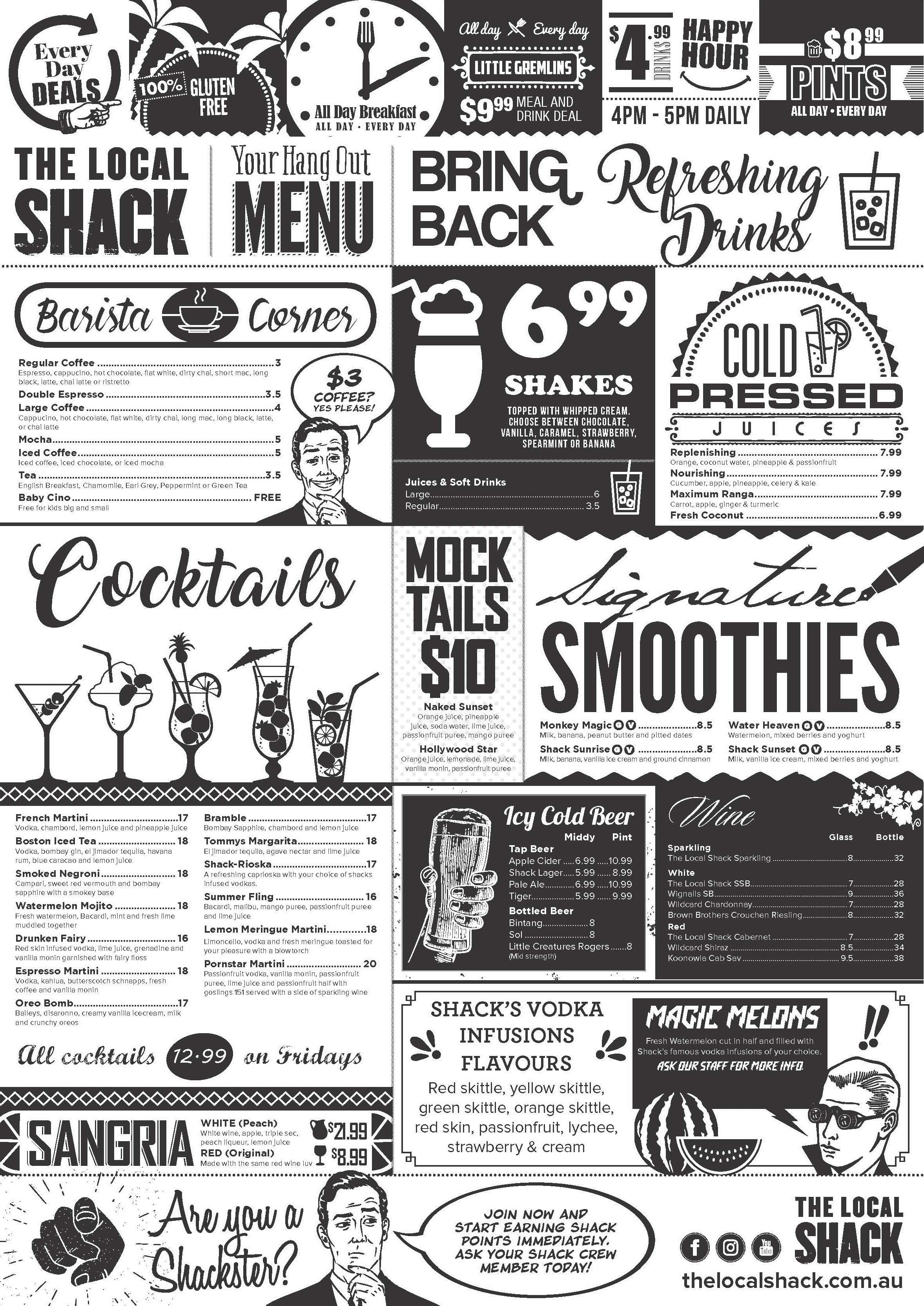 The Local Shack Menu, Menu for The Local Shack, Willetton, Perth Urbanspoon/Zomato