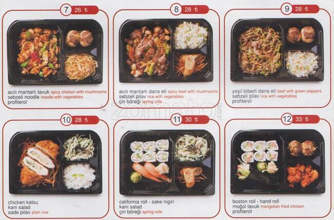 Quick China Caddebostan menu