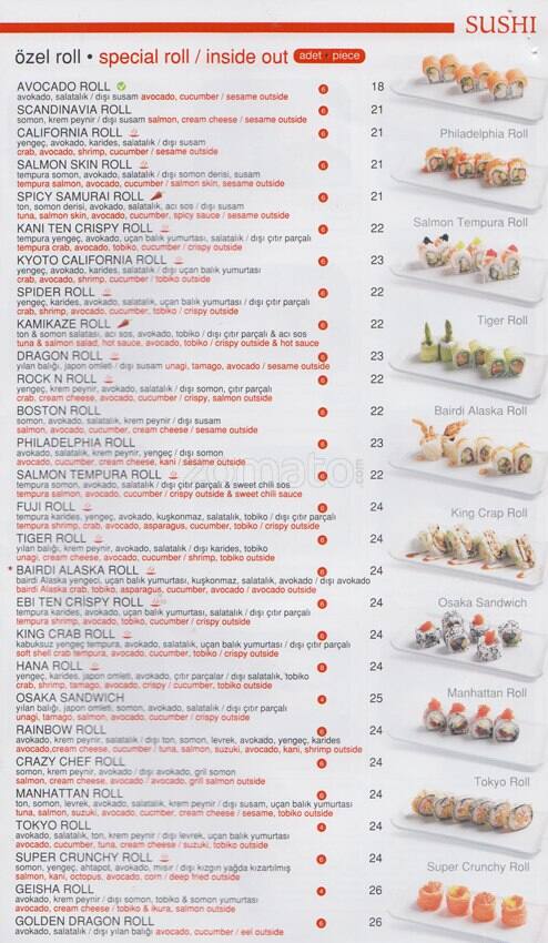 Quick China Caddebostan menu