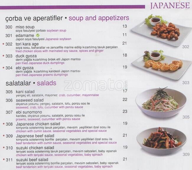 Quick China Caddebostan menu