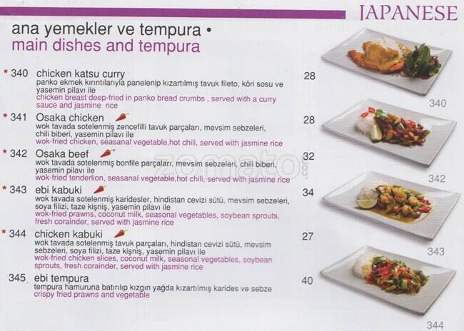 Quick China Caddebostan menu