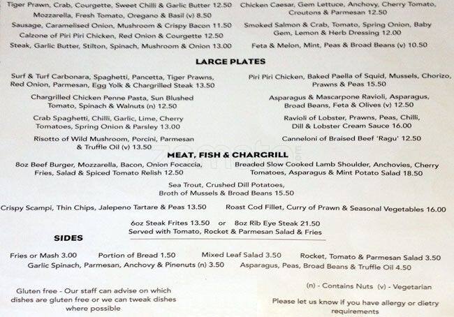 Per Tutti menu