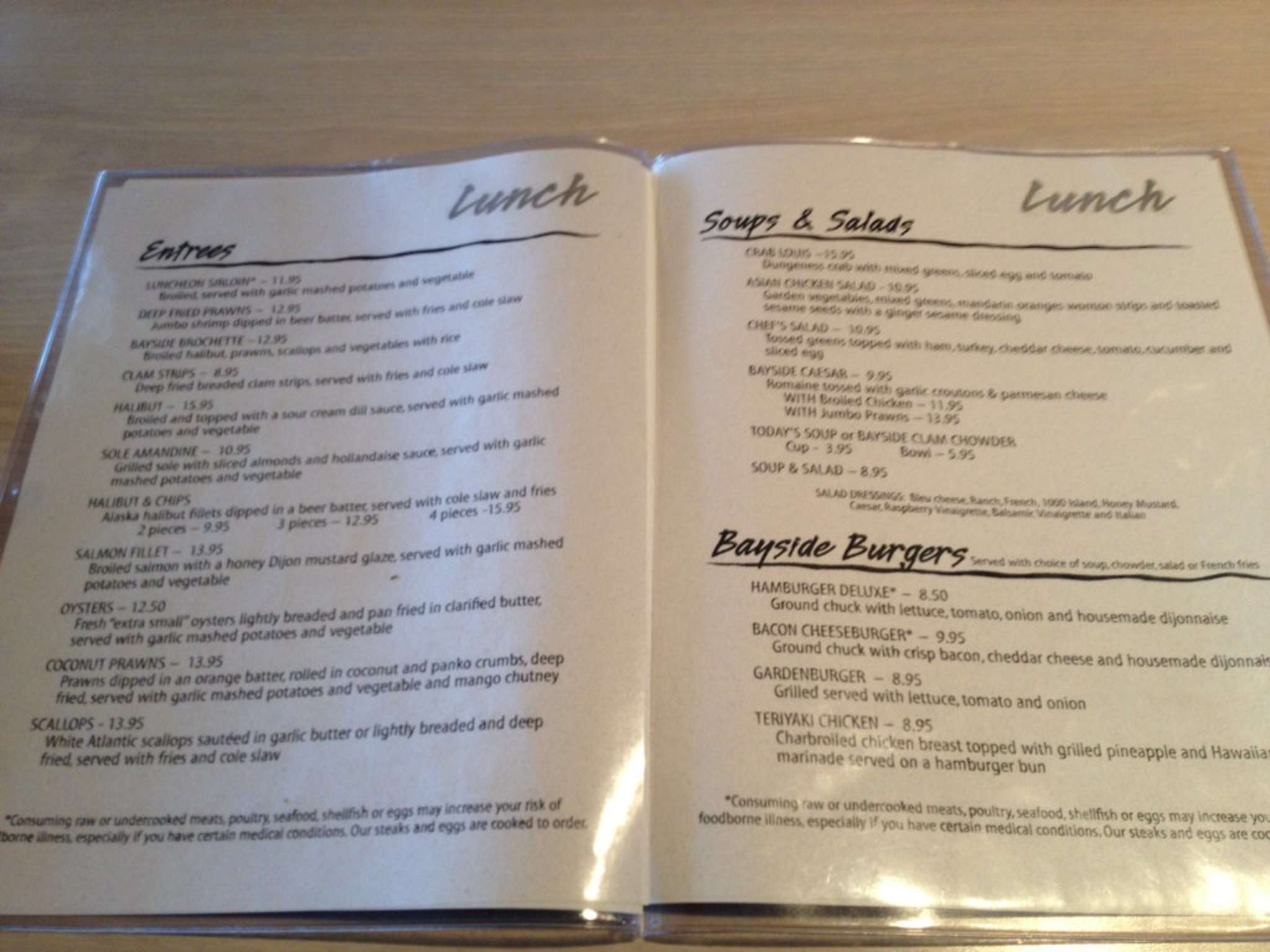Bayside Kraft Kitchen Menu - 78vqrkg
