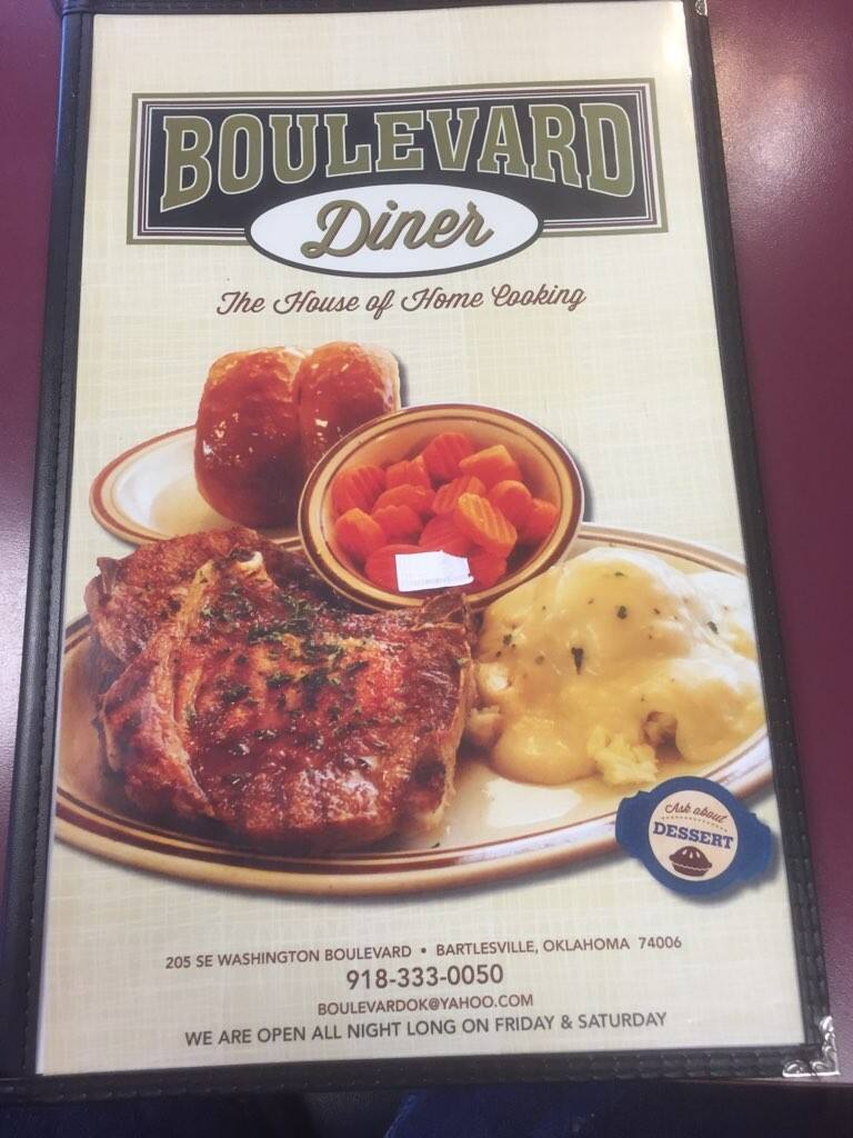 Boulevard diner Menu, Menu for Boulevard diner, Bartlesville