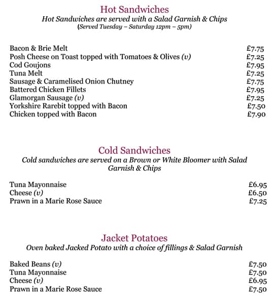 Menu at Black Bull pub & bar, Escrick