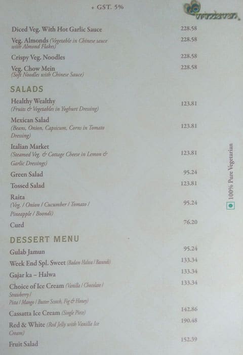 Vrindavan Restaurant menu