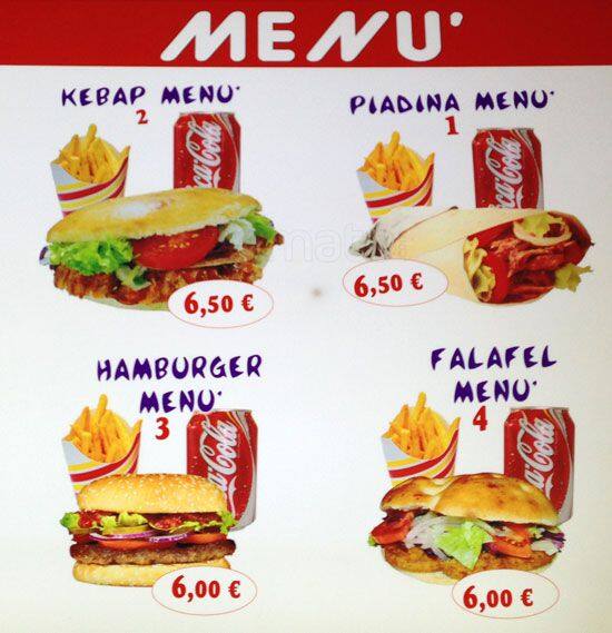 Menu di Mondial Kebab 