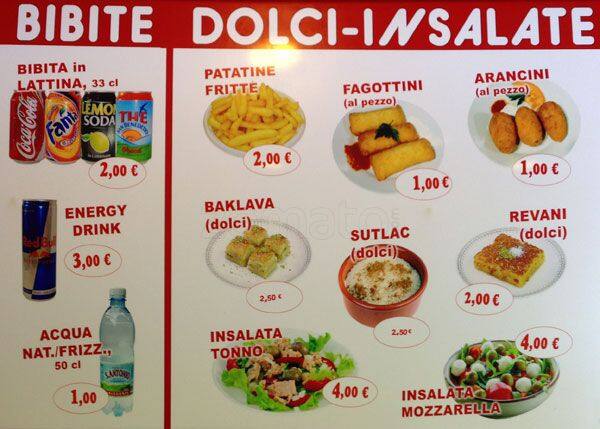 Menu di Mondial Kebab 