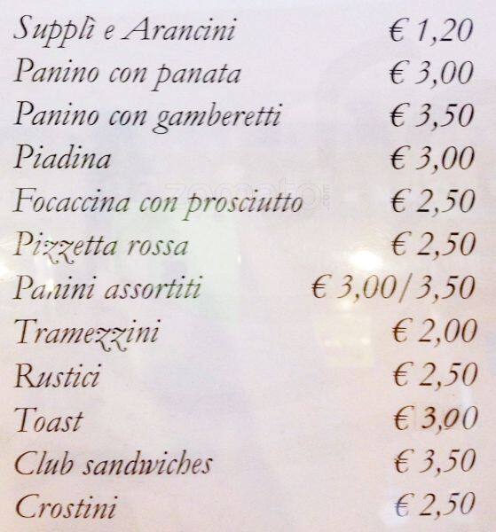 Menu di Caffe' Stella Ruschena 