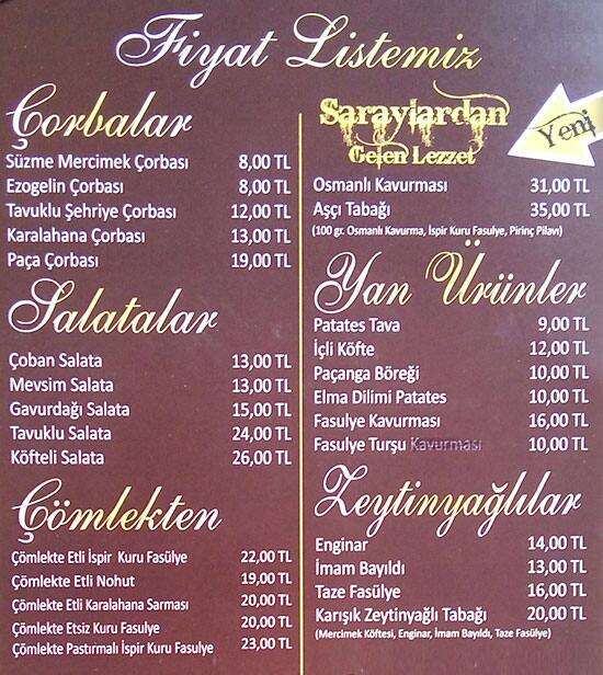 kurufasulye diyari menu kurufasulye diyari atasehir merkez istanbul icin menu