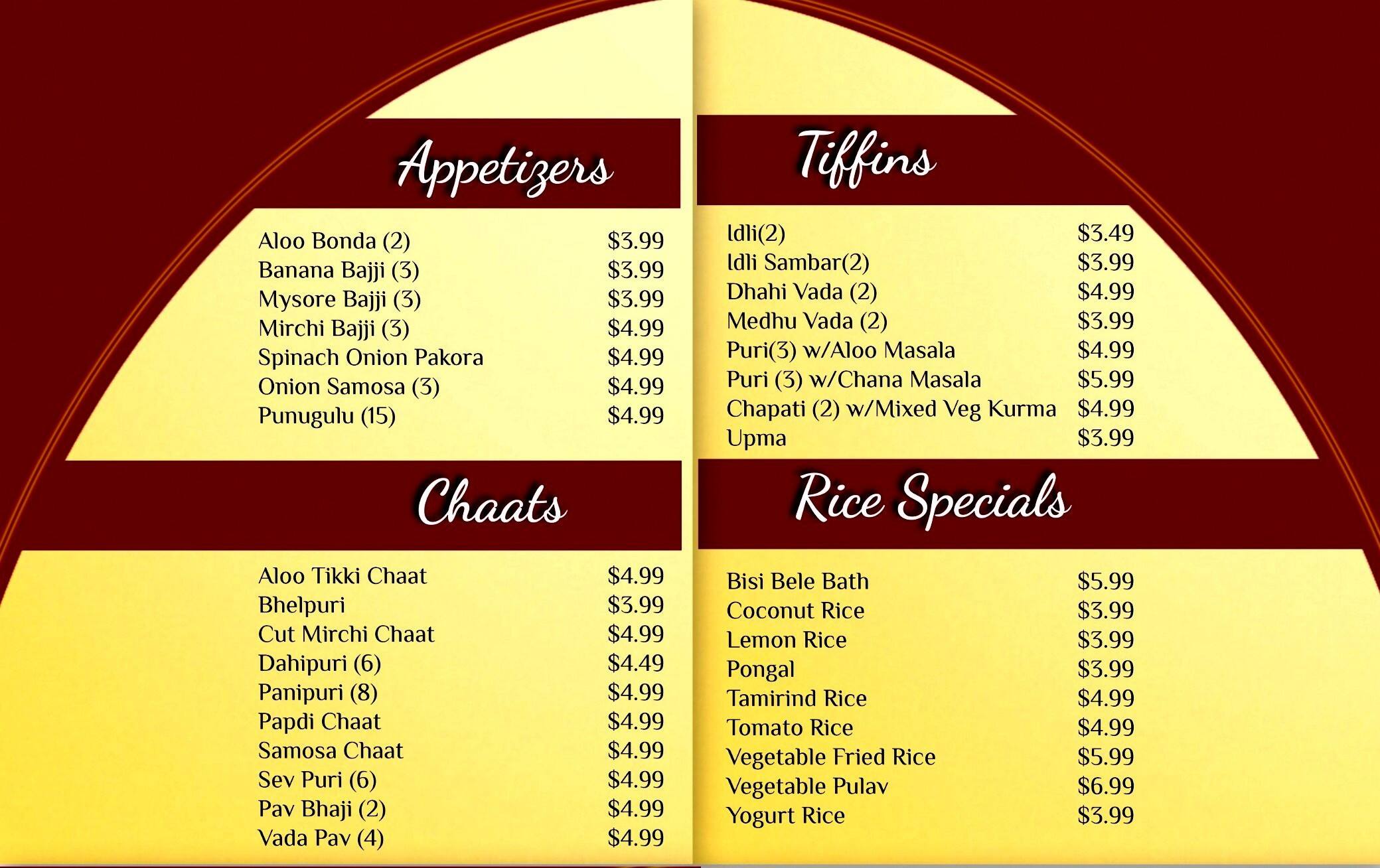 Maruthi Foods Menu, Menu for Maruthi Foods, Place/Duluth