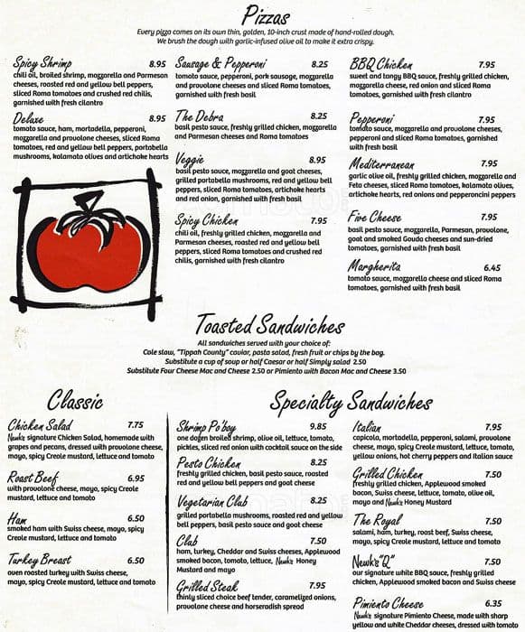 Newks Printable Menu