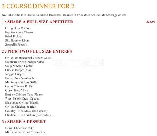 Menu at 54th Street Restaurant &amp; Drafthouse- City Base, San Antonio, S ...
