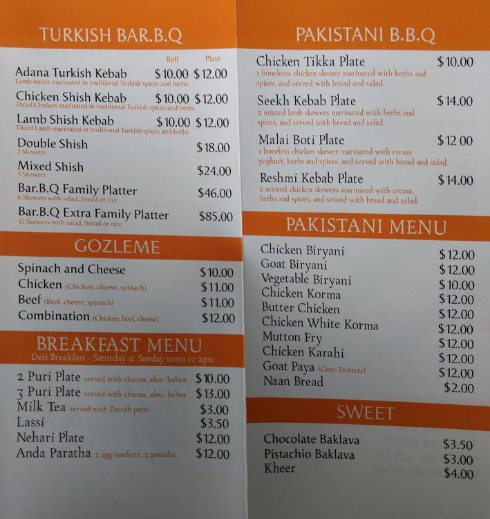 Menu at Kolachi pizzeria, Pennant Hills, 96 Yarrara Rd