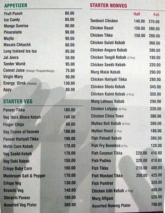 Menu of Ashoka Biryani, Mahaveer Nagar, Raipur