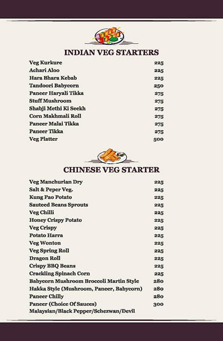 Ratna Palace menu